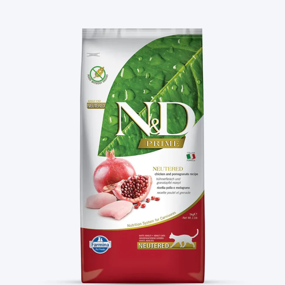 Farmina N&D Prime Chicken & Pomegranate Neutered Adult Grain Free Dry Cat Food