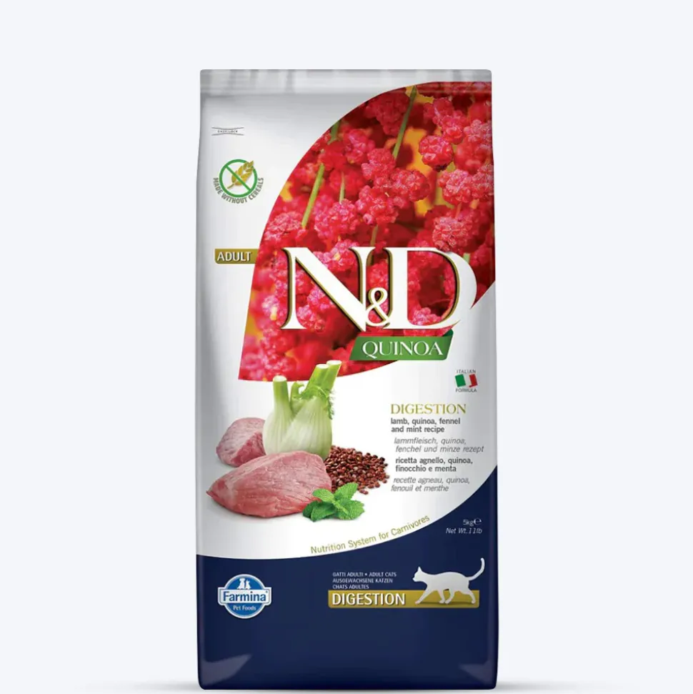 Farmina N&D Quinoa Digestion Grain Free Lamb Fennel & Mint Adult Dry Cat Food