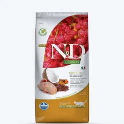 Farmina N&D Quinoa Skin & Coat Quail, Coconut & Turmeric Dry Food For Adult Cat - 1.5 kg
