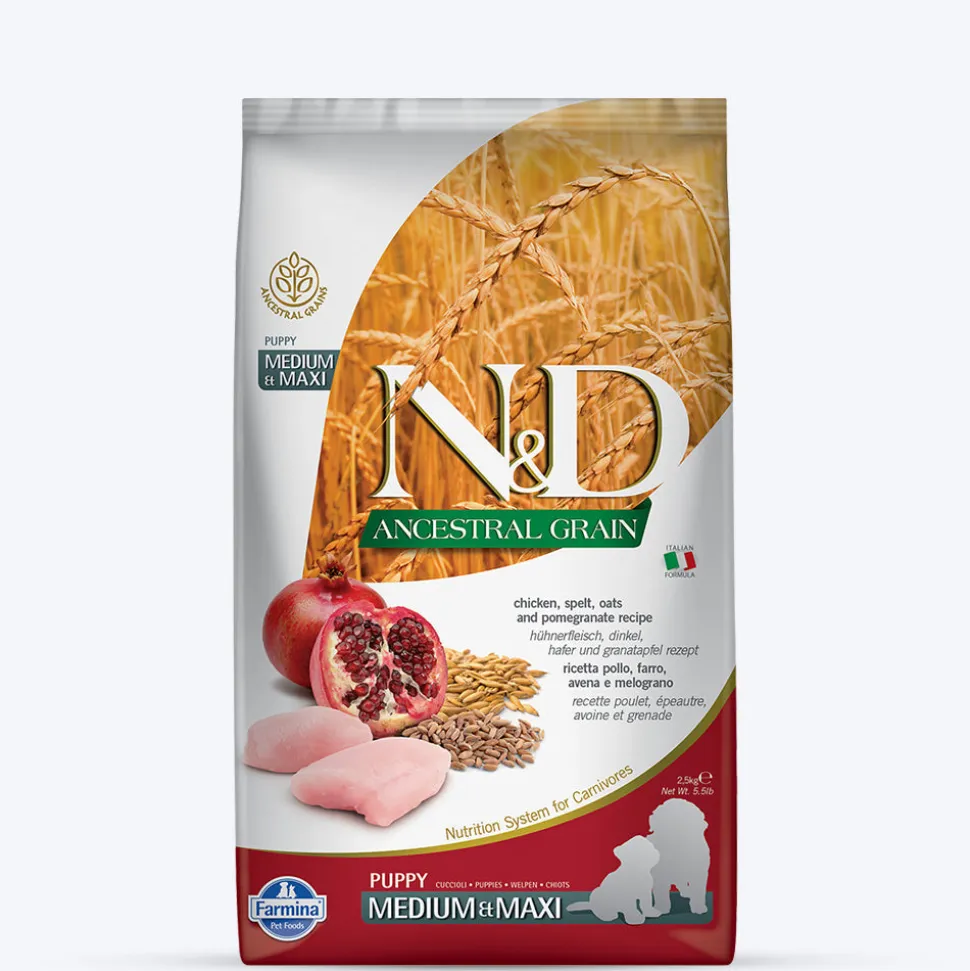 Farmina N&D Ancestral Grain Medium & Maxi Breed Dry Puppy Food - Chicken & Pomegranate
