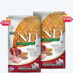 Farmina N&D Ancestral Grain Medium & Maxi Breed Dry Senior Adult Dog Food - Chicken & Pomegranate