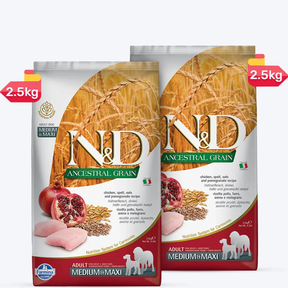 Farmina N&D Ancestral Grain Medium & Maxi Breed Dry Adult Dog Food - Chicken & Pomegranate