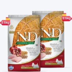 Farmina N&D Ancestral Grain Mini Breed Dry Adult Dog Food - Chicken & Pomegranate