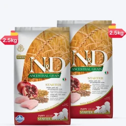 Farmina N&D Ancestral Grain Starter All Breeds Dry Puppy Food - Chicken & Pomegranate