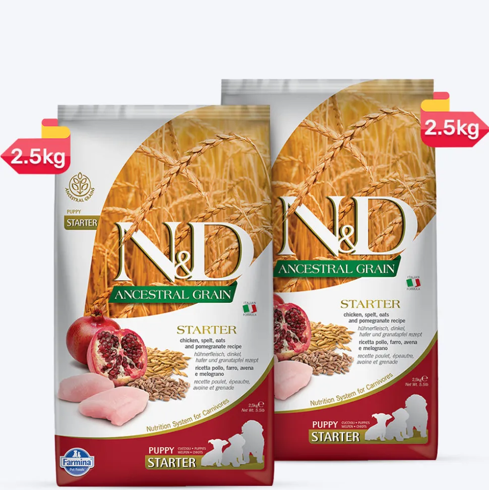 Farmina N&D Ancestral Grain Starter All Breeds Dry Puppy Food - Chicken & Pomegranate