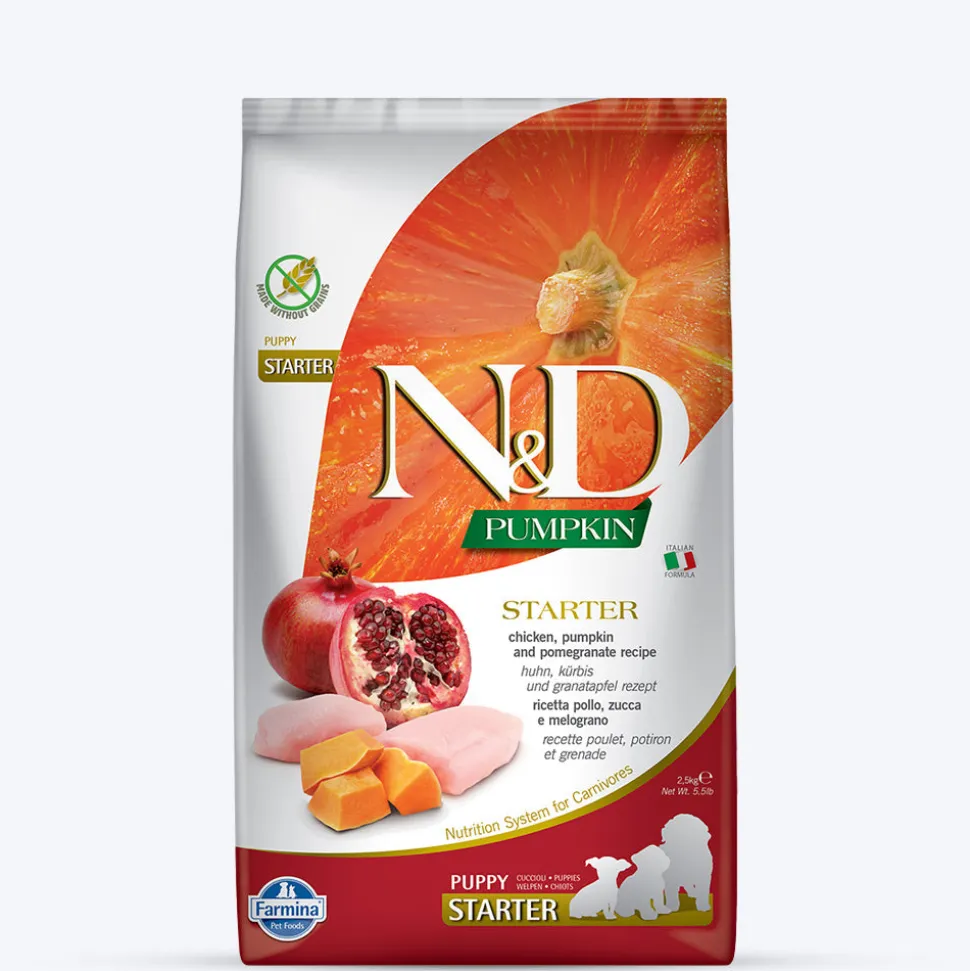 Farmina N&D Pumpkin Chicken & Pomegranate Grain Free All Breed Dry Puppy Food - Puppy Starter