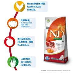 Farmina N&D Pumpkin Chicken & Pomegranate Grain Free Medium & Maxi Breed Dry Puppy Food