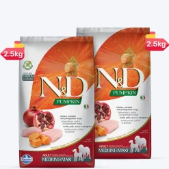 Farmina N&D Pumpkin Chicken & Pomegranate Grain Free Medium & Maxi Breed Dry Adult Dog Food