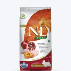 Farmina N&D Pumpkin Chicken & Pomegranate Grain Free Mini Breed Dry Adult Dog Food