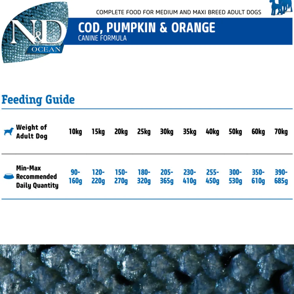 Farmina N&D Pumpkin Codfish & Orange Grain Free Medium & Maxi Breed Dry Adult Dog Food