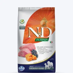 Farmina N&D Pumpkin Lamb & Blueberry Grain Free Medium & Maxi Breed Dry Adult Dog Food