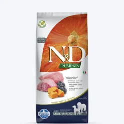 Farmina N&D Pumpkin Lamb & Blueberry Grain Free Medium & Maxi Breed Dry Adult Dog Food