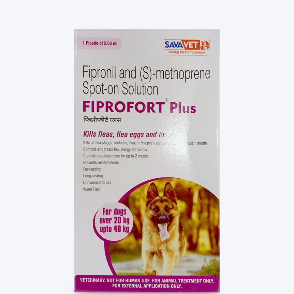 Fiprofort Plus Spot- Ticks & Fleas Solution for Dogs (20-40 kg)
