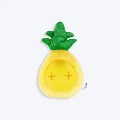 FOFOS Cute Pineapple Treat Dispensing & Squeaky Chew Dog Toy - Yellow