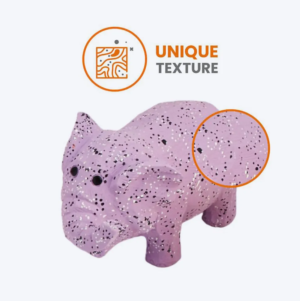 FOFOS Elephant Latex Squeaker Chew Toy For Dog - Purple