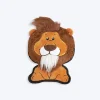 FOFOS Lion Safari Line Squeaky Plush Toy For Dog - Brown