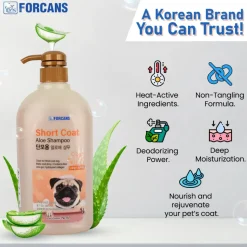 Forcans Short Coat Aloe Shampoo For Dog