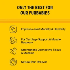Furlicks Hip & Joint Peanut Butter Pet Oral Supplement For Cat and Dog - 45g (30 Strips)