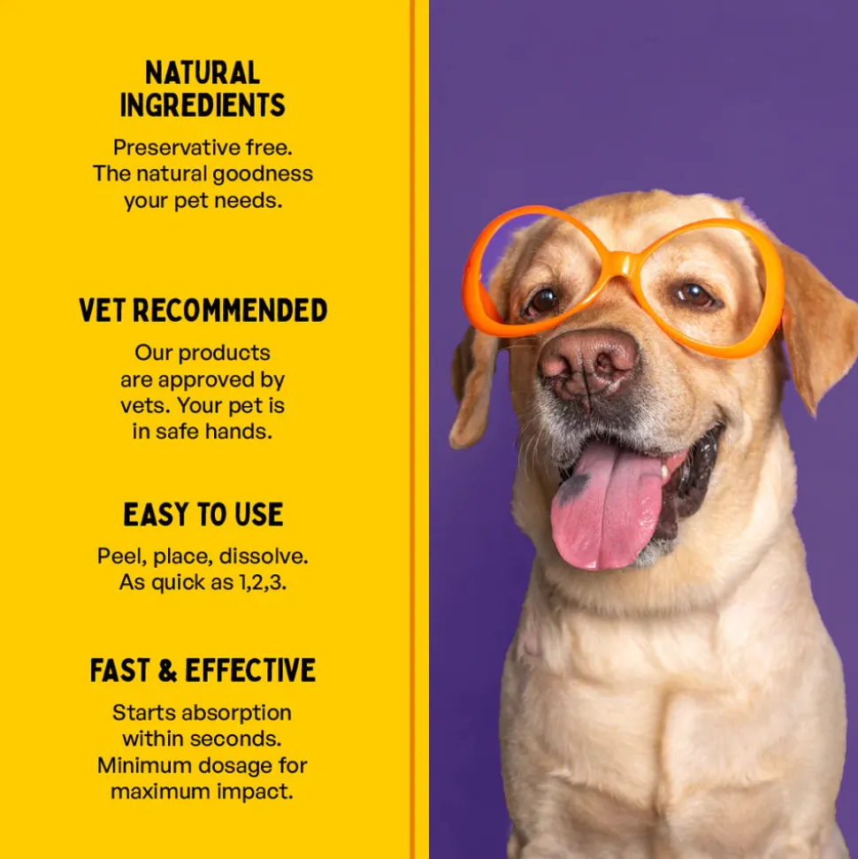 Furlicks Hip & Joint Peanut Butter Pet Oral Supplement For Cat and Dog - 45g (30 Strips)