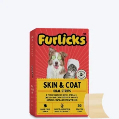 Furlicks Skin & Coat Maple Syrup Oral Supplement For Cat & Dog - 45g (30 Strips)