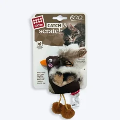 GiGwi Duck Catch And Scratch Ecoline With Slivervine Leaves And Leatherette Cat Toy