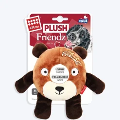 GiGwi Friendz Dog Plush Toy - Bear (with Foam Rubber Ring and Squeaker)