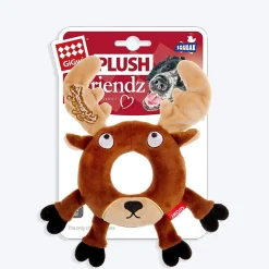 GiGwi Friendz Dog Plush Toy - Deer (with Foam Rubber Ring and Squeaker)