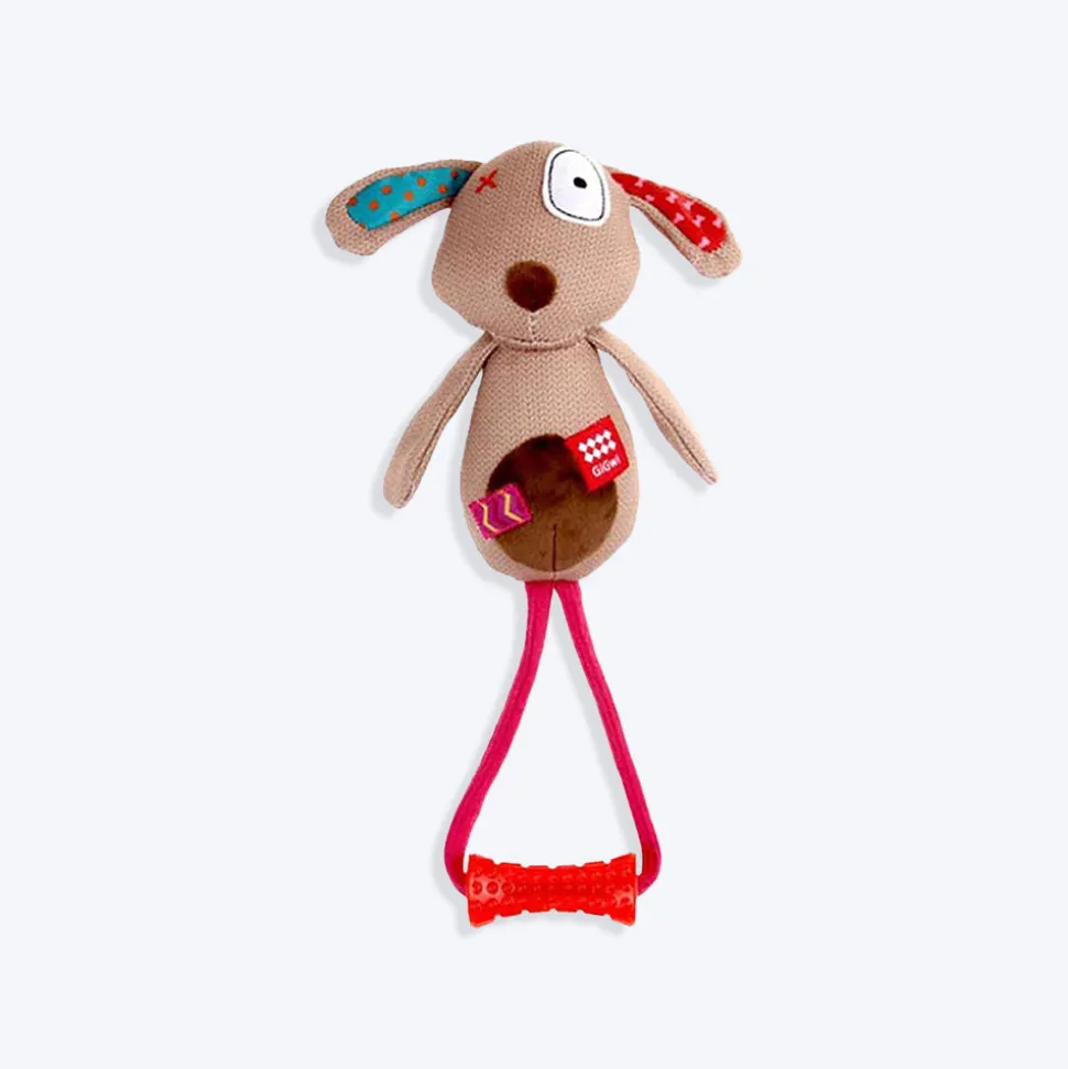 GiGwi Friendz Dog Plush Toy - Dog (with TPR Johnny Stick)