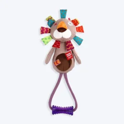 GiGwi Plush Friendz Dog Toy - Lion (with TPR Johnny Stick)