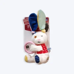 GiGwi Rabbit Plush Friendz With Squeaker And TPR Ring Dog Toy