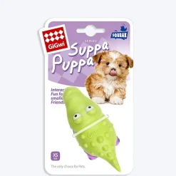 GiGwi Suppa Puppa Dog Squeaker Toy - Alligator - Green/Purple