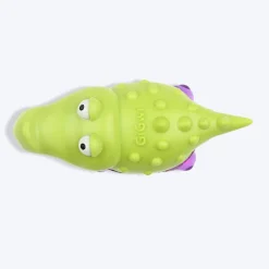 GiGwi Suppa Puppa Dog Squeaker Toy - Alligator - Green/Purple