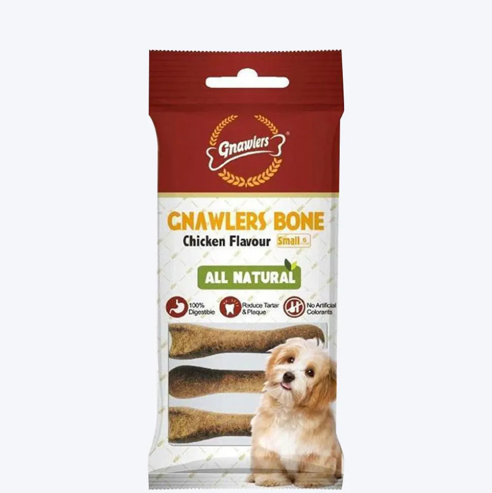 Gnawlers Bone Dog Treat - Chicken Flavour - Small - 108 g