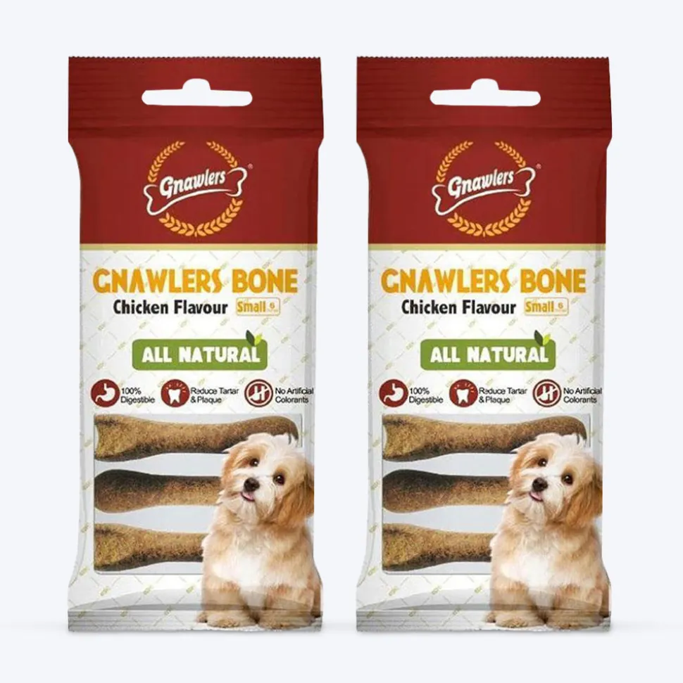 Gnawlers Bone Dog Treat - Chicken Flavour - Small - 108 g