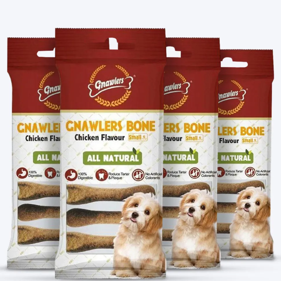 Gnawlers Bone Dog Treat - Chicken Flavour - Small - 108 g