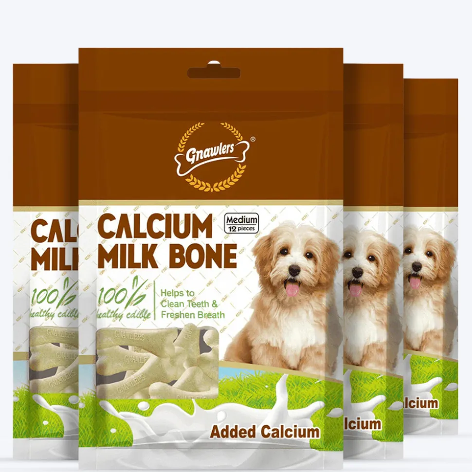 Gnawlers Calcium Milk Bone Dog Treats - Medium