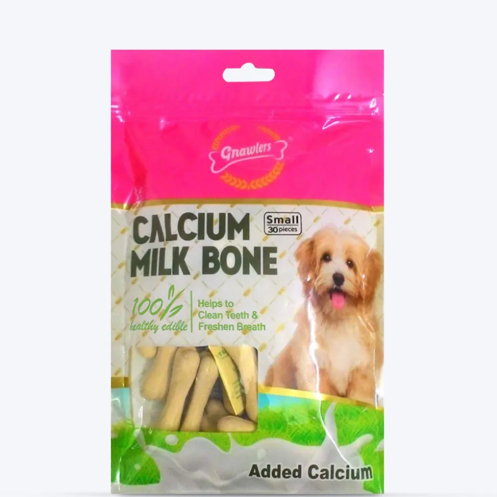 Gnawlers Calcium Milk Bones Dog Treats - Small