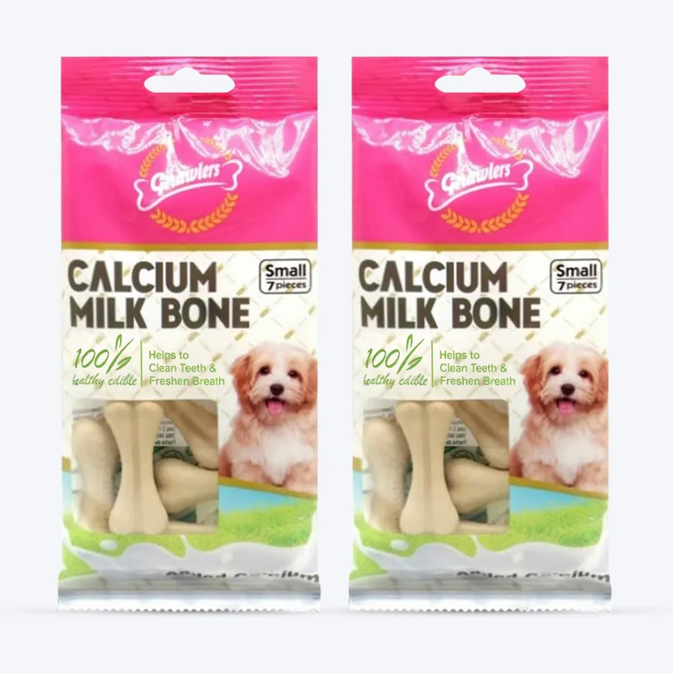 Gnawlers Calcium Milk Bones Dog Treats - Small