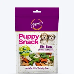Gnawlers Chicken Snack Mini Bone Treat For Puppy - 250 g