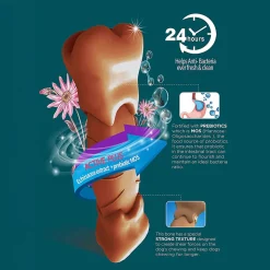 Gnawlers Digest More Plus Prebiotics Dental Chew Bone for Dogs