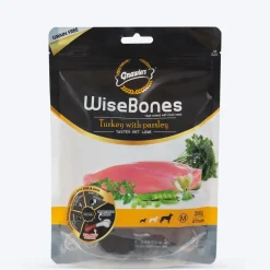 Gnawlers Wisebones Dog Treat - Turkey with Parsley - 200 g