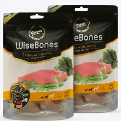 Gnawlers Wisebones Dog Treat - Turkey with Parsley - 200 g
