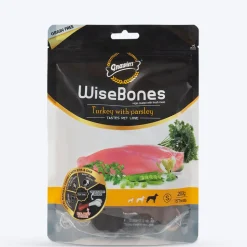 Gnawlers Wisebones Dog Treat - Turkey with Parsley - 200 g