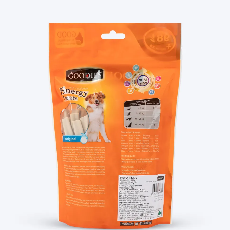 Goodies Energy Dog Treats - Calcium - 500 g