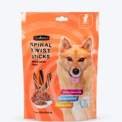 Goodies Spiral Twist Sticks BBQ & Lamb Flavour For Dogs - 450 g