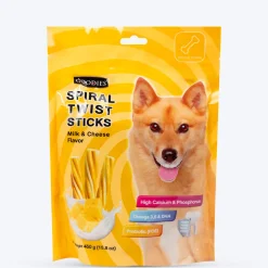 Goodies Spiral Twist Sticks Milk & Cheese Flavour For Dogs - 450 g
