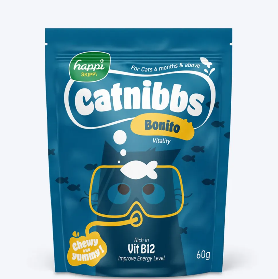 Happi Skippi Catnibbs Bonito Vitality Chewy & Yummy Cat Treat - 60 gm (Best Before September'26)