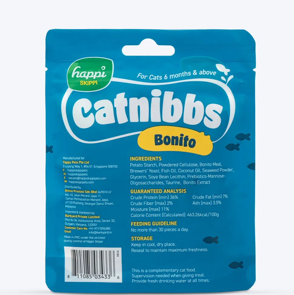 Happi Skippi Catnibbs Bonito Vitality Chewy & Yummy Cat Treat - 60 gm (Best Before September'26)