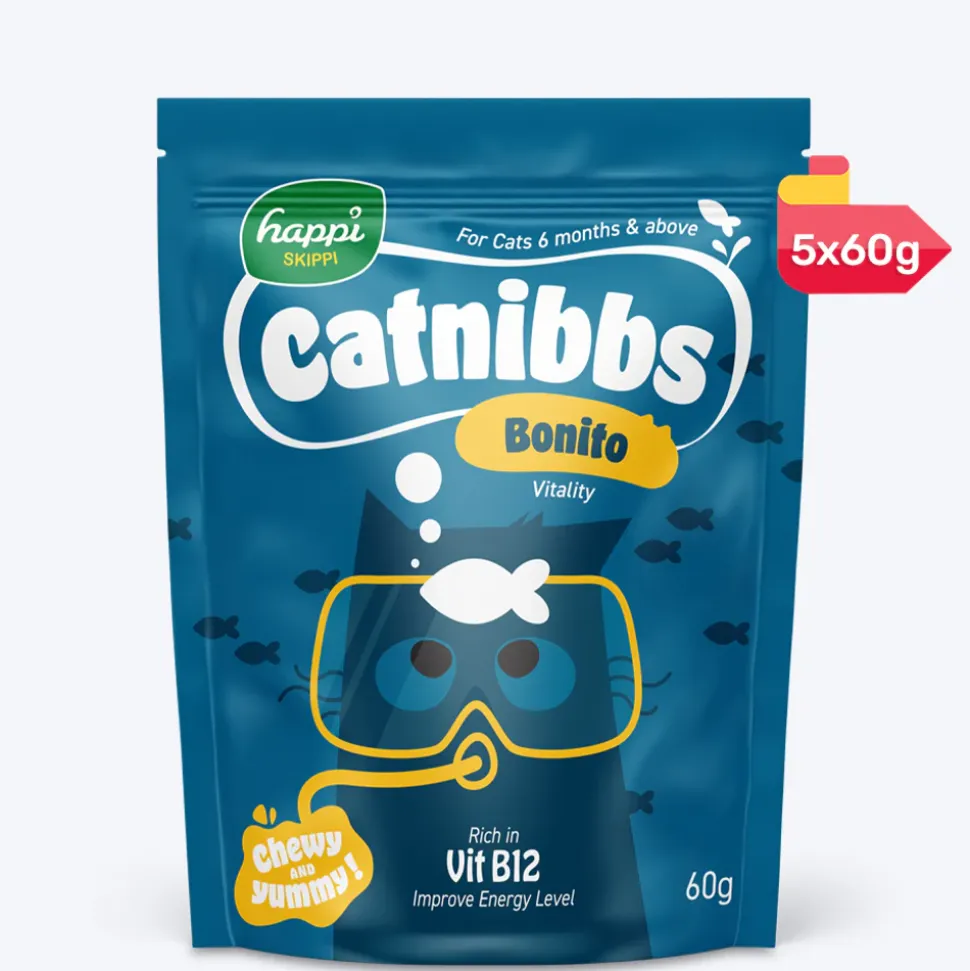 Happi Skippi Catnibbs Bonito Vitality Chewy & Yummy Cat Treat - 60 gm (Best Before September'26)
