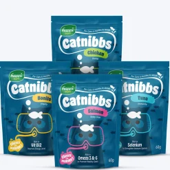 Happi Skippi Catnibbs Healthy & Chewy Delight Combo For Cat - (4 x 60g) (Best Before September'26)